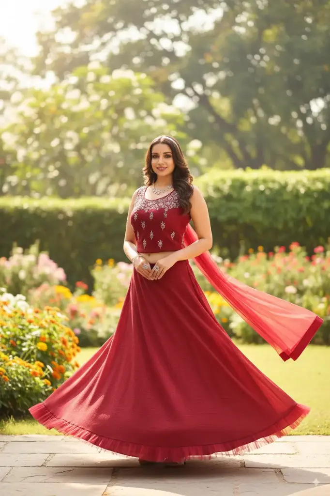Red Beautiful Lehenga