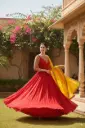 Deep Red Anarkali