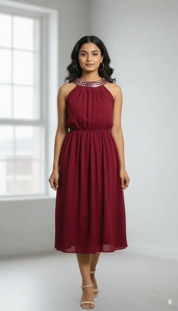 Wine Red Gown
