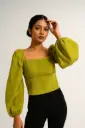 Chartreuse green Crop Top