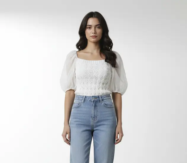 White off-shoulder
