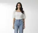 White off-shoulder