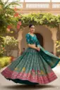 Teal Banarasi Silk