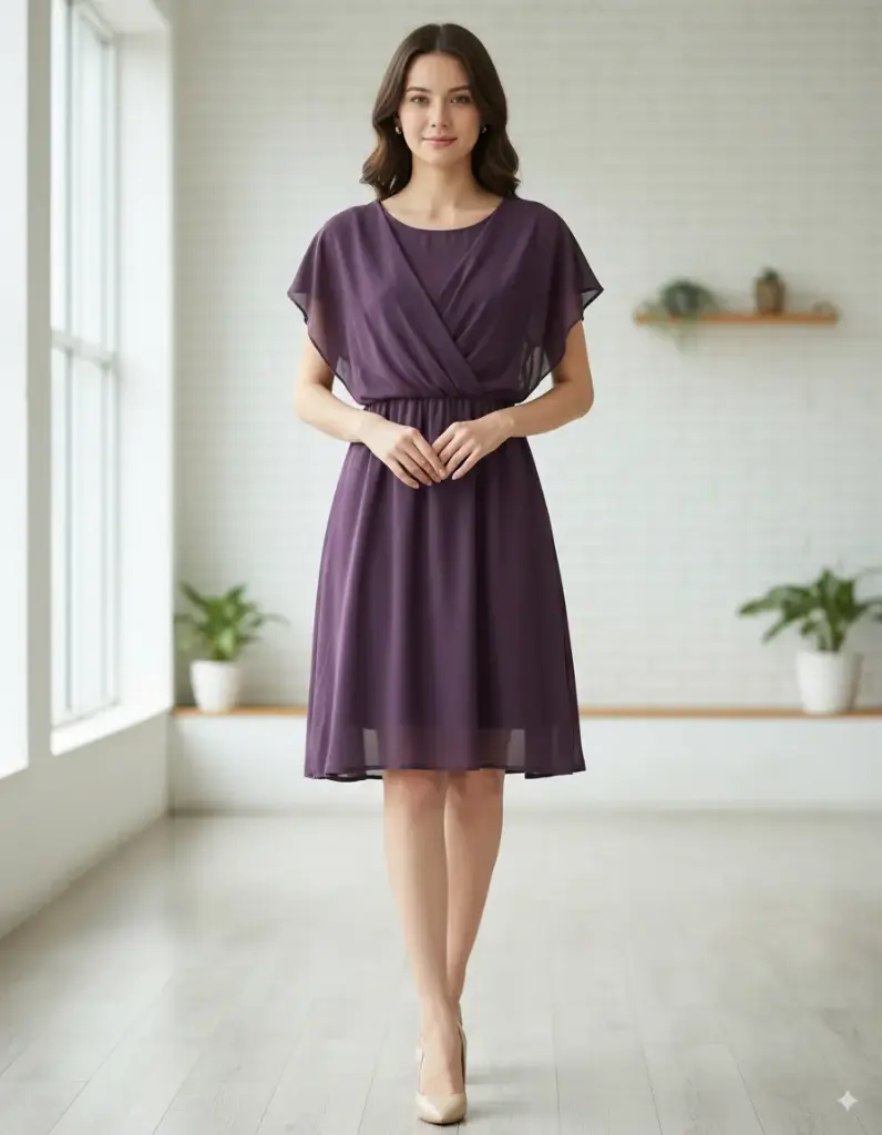 Plum purple chiffon