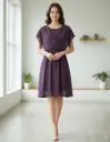 Plum purple chiffon