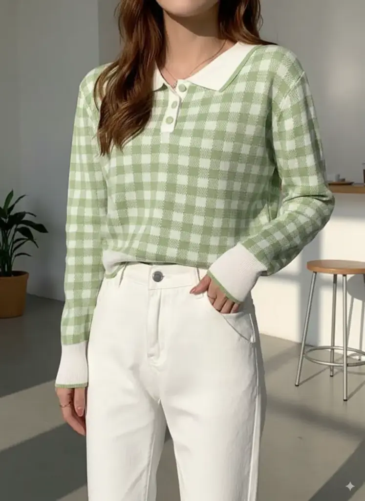 Checkered knit