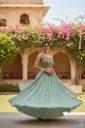 Mint green lehenga choli
