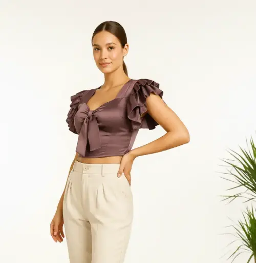 Wine purple Crop To