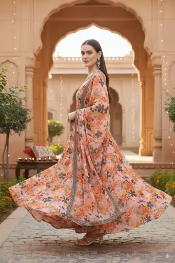 Floral Anarkali