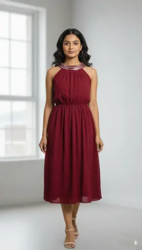 Wine Red Gown