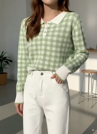 Checkered knit