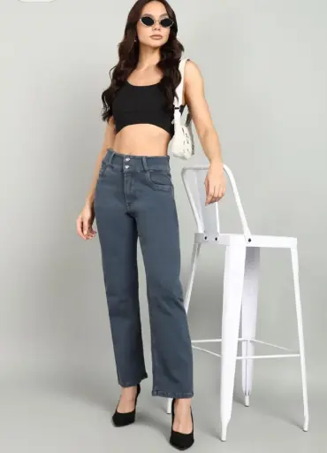 Grey Straight-leg jeans