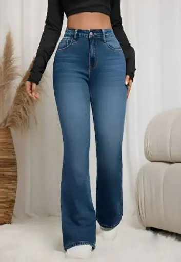 Classic blue flared jeans