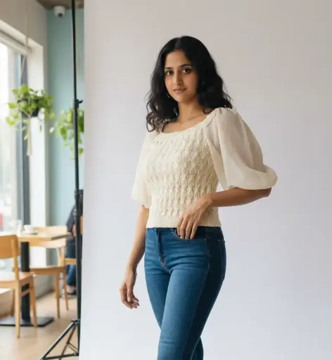 White off-shoulder